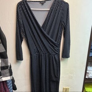 Roz & Ali blue with white polka dot romper/jumper